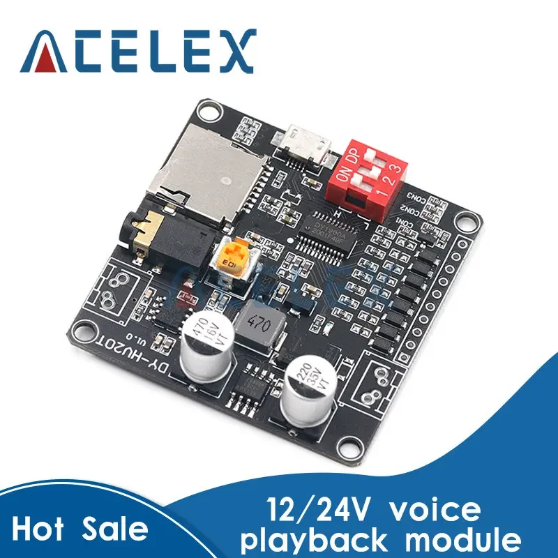 DY-HV20T 12V/24V power supply10W/20W Voice playback module supporting Micro SD card MP3 music player for Arduino