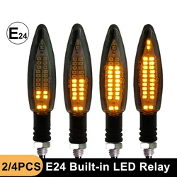 E24 Mark Motorcycle Turn Signals Light LED Flasher Waterproof for Hold 700 Xmax 125 Piaggio Mp3 Yzf R125 Signal Lamp Assembly