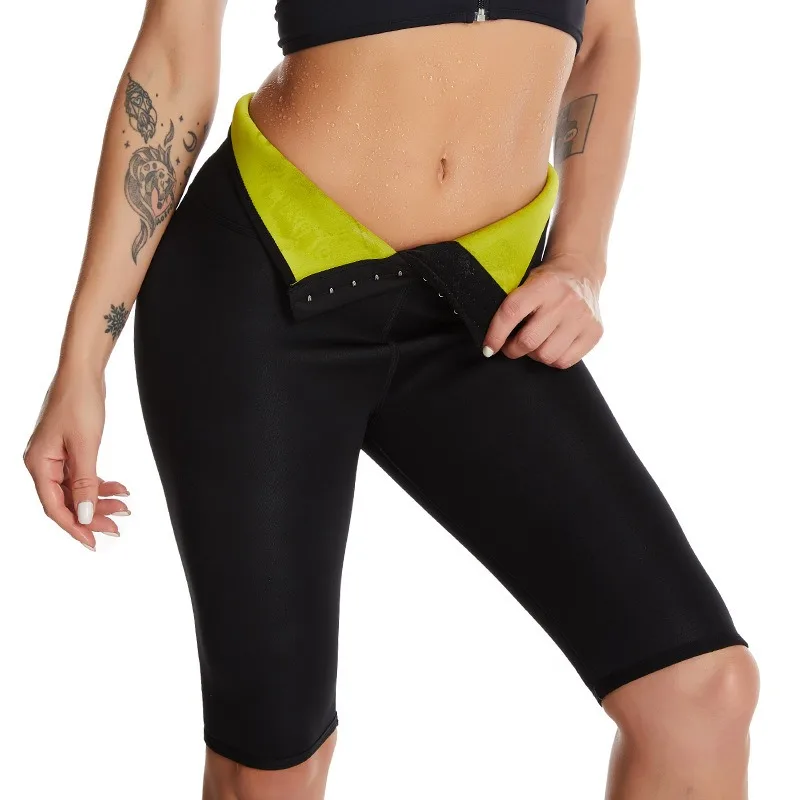 Women Neoprene Sweat Pants High Waist Tummy Control Breathable Sweat Pants Fitness Sports Sweat Suit Fat Burning Sweat