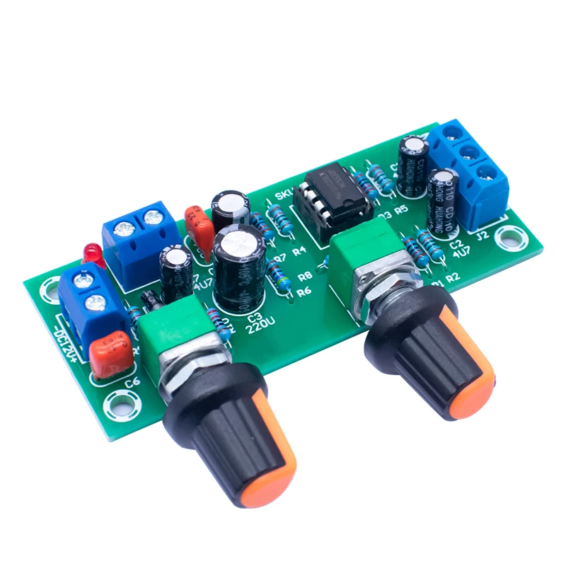 DC 12V Mono Low Pass Filter Board Subwoofer Preamp Board Single Power Bass Frequency Adjustment Module For Active Subwoofer