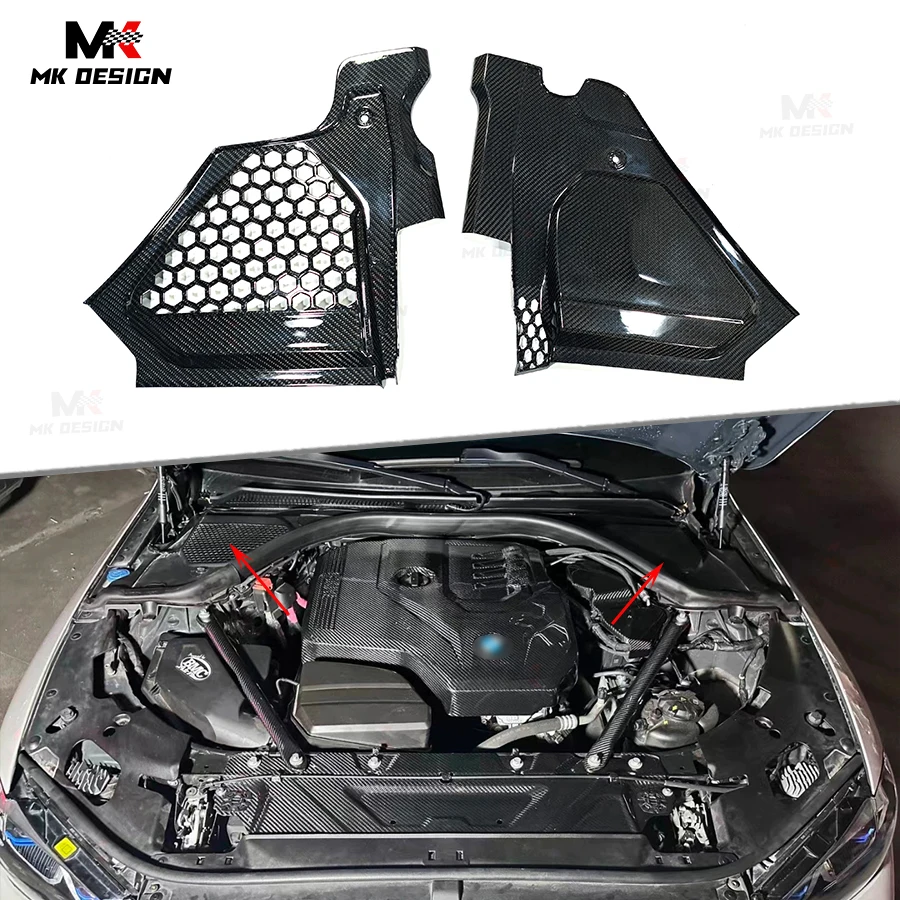 Dry Carbon Fiber Engine Compartment Air Outlet Cover for BMW 4 Series G22 2021+ Interior Accessories