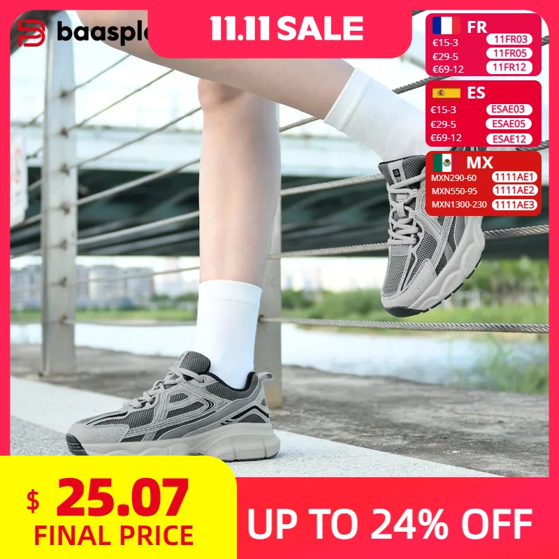 

Baasploa Women Running Shoes Comfort Breathable Sport Shoes Women New Lightweight Casual Sneakers Female Non-Slip Outdoor Shoes
