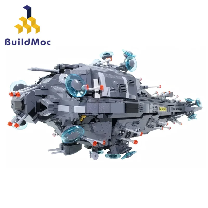 Boys Birthday Gift BuildMOC Movie Nebuchadnezzar Spaceship Hovercraft Model Building Block Toy for Children