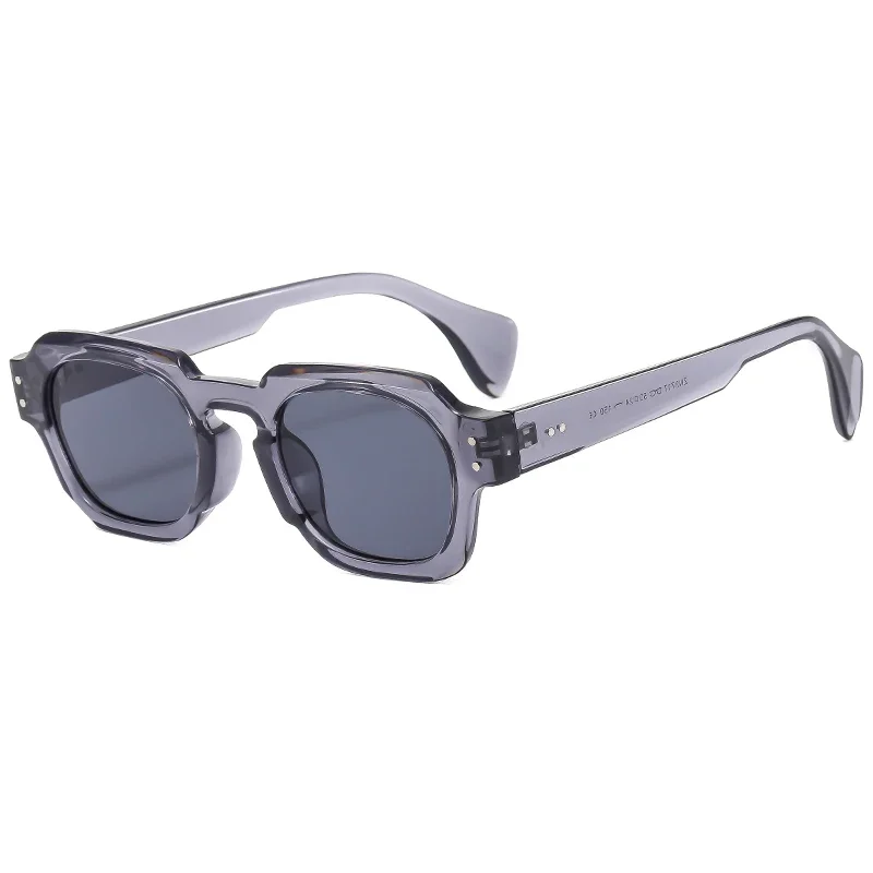 1/6PCS Fashion Square Women Luxury Brand Sunglasses Retro Designer Men Trending Black Grey Sun Glasses Shades UV400