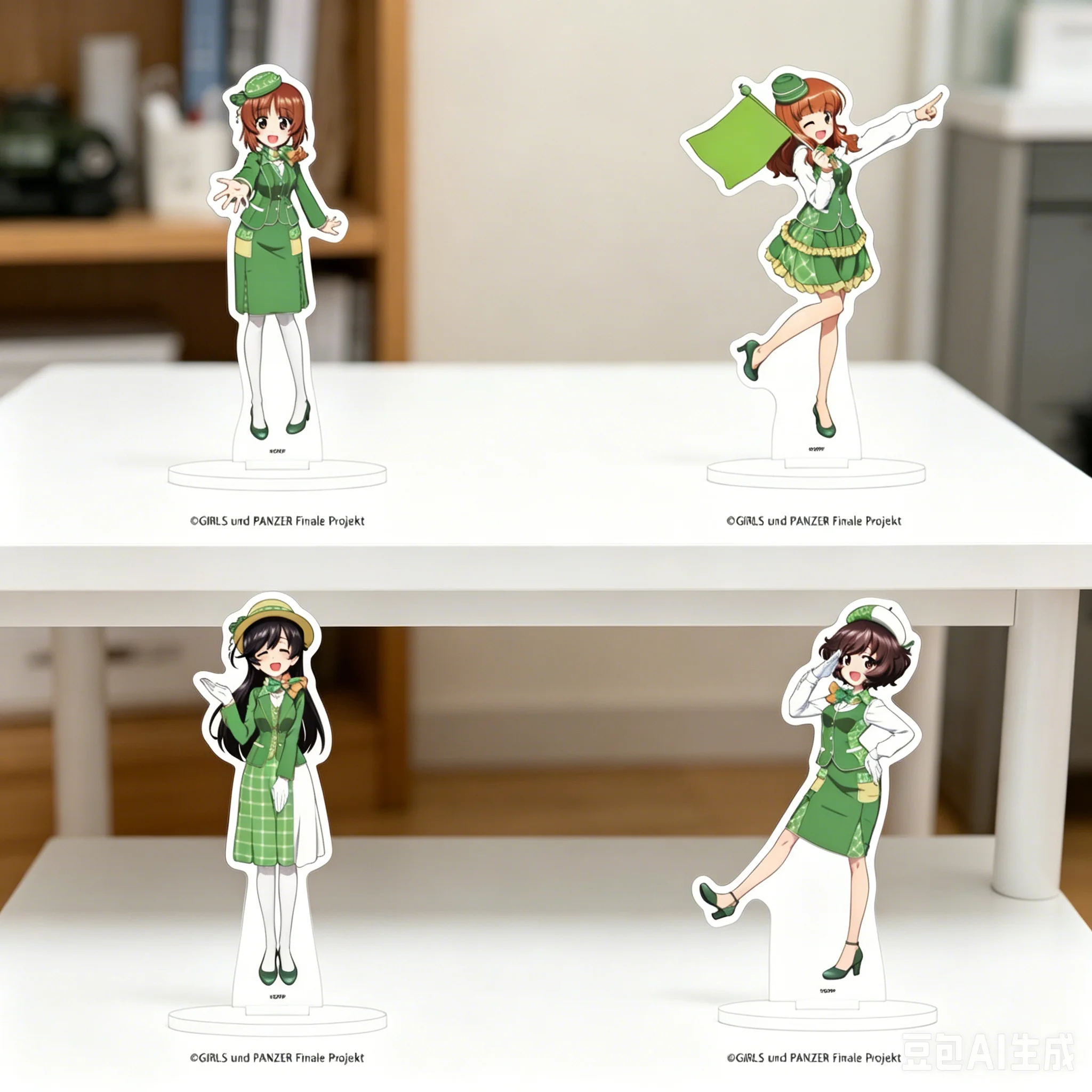 Interesting 15cm Anime Girls und Panzer Acrylic Stand Modle Desktop Decoration Game Collectible Ornament Gift For Fans Keychain