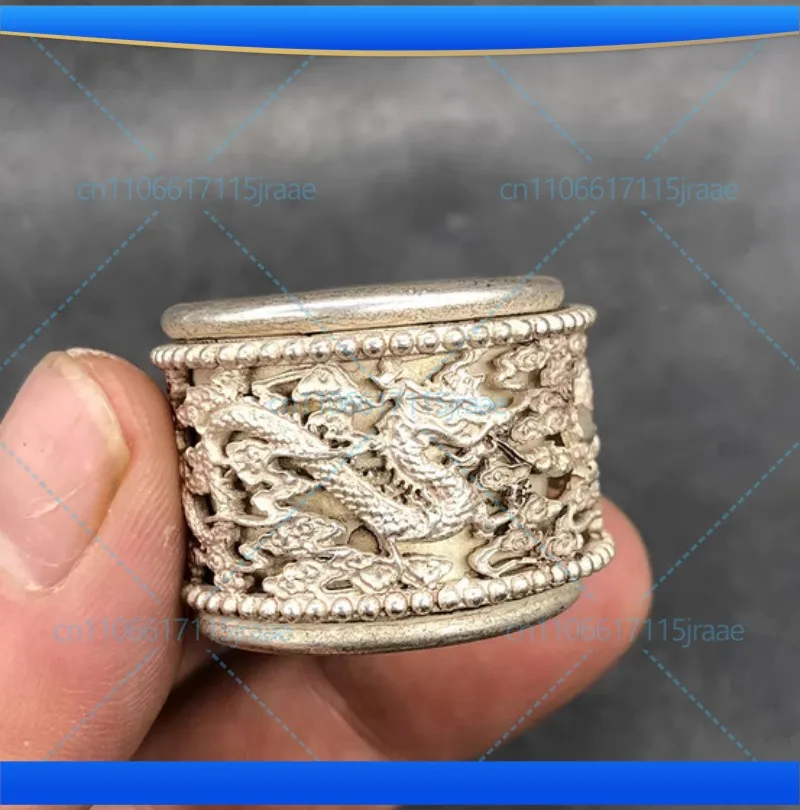 Collect Old China Tibet Silver Sculpture Force Miao Silver Relief Kylin  or  Gift Mascot
