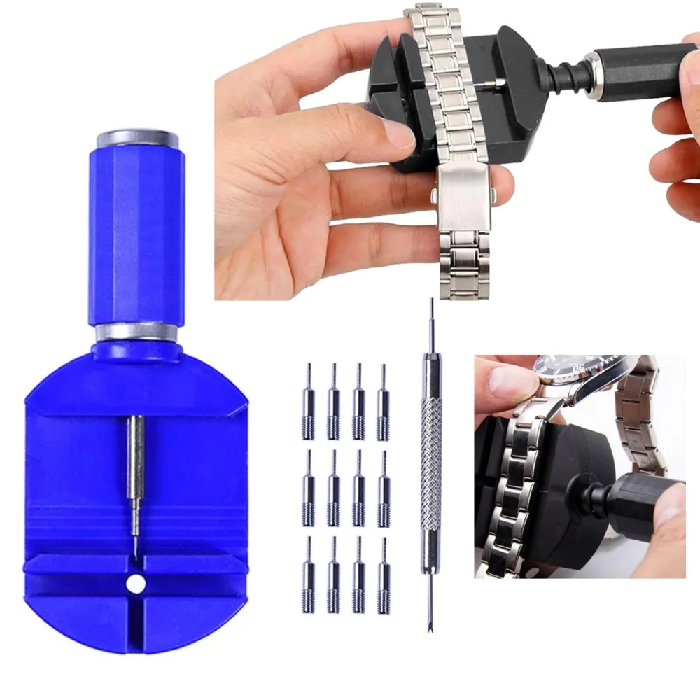 Kit de Ferramentas para Remover Elos de Relógio, Ferramenta de Remoção de Pinos de Pulseira de Metal para Ajuste e Substituição de Pulseiras