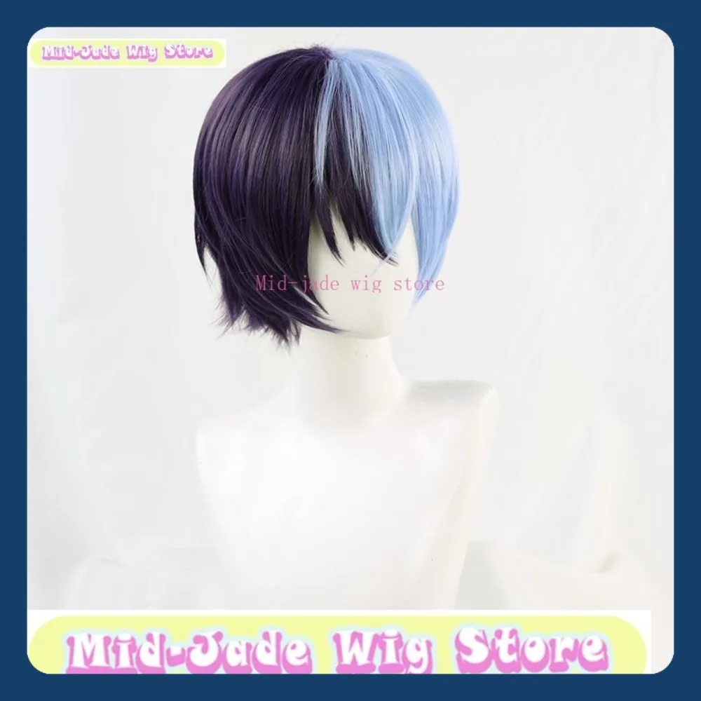 Sekai Aoyagi Toya Cosplay Wig Anime Game Cosplay Dual Tone Synthetic Short Hair Cosplay Party Costume Headwear Halloween Wig