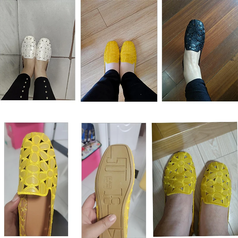 Size 35-42 Square Toe Summer Shoes for Women Embroidery Designer Shoes Soft Slipon Loafers Moccasin Leisure Women's Ballet Flats