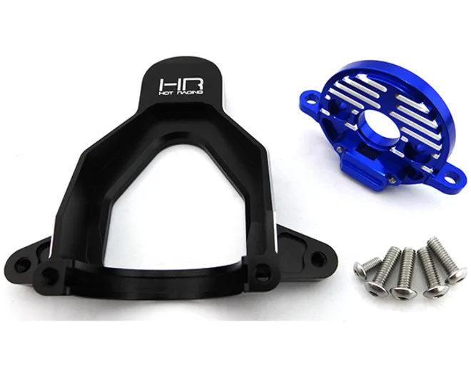 Hot Racing DCB18X06 Blue/Black Aluminum Heavy Duty Channel Lock Motor Mount for Traxxas M41 Catamaran Boat