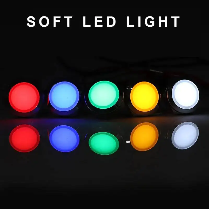 22mm LED Metal Indicator Light With 15cm Wire General Small Signal Lamp Waterproof IP65 Power Supply 3-6V 12-24V 220V