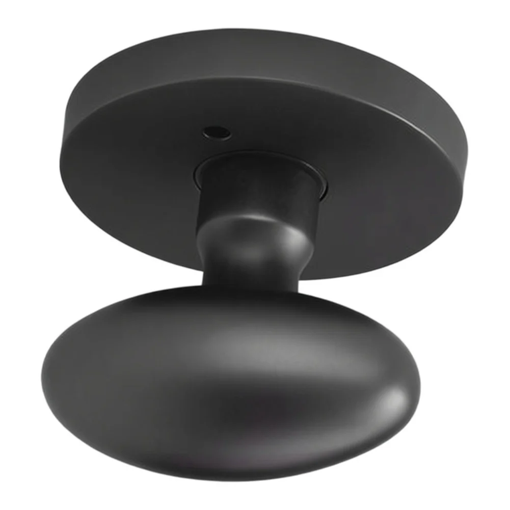 Matte Gray Elliptical Door Knob Set Non Locking Passage Handle For Interior Bedroom Hallway Closet Zinc Alloy Door Hardware