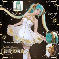 Mikku Cosplay Anime Mikuu Symphony Cosplay Costume Dresses Christmas Outfits Roleplay Uniforms Clothes Sets Wig Mikuku Cosplay