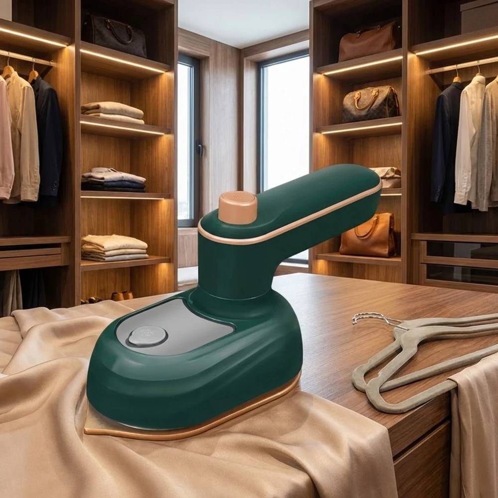 Handheld Portable Mini Garment Steamer Steam Iron Wet Dry Ironing Machine Alloy Ceramic Panel Lightweight Travel Home Clothes Ir