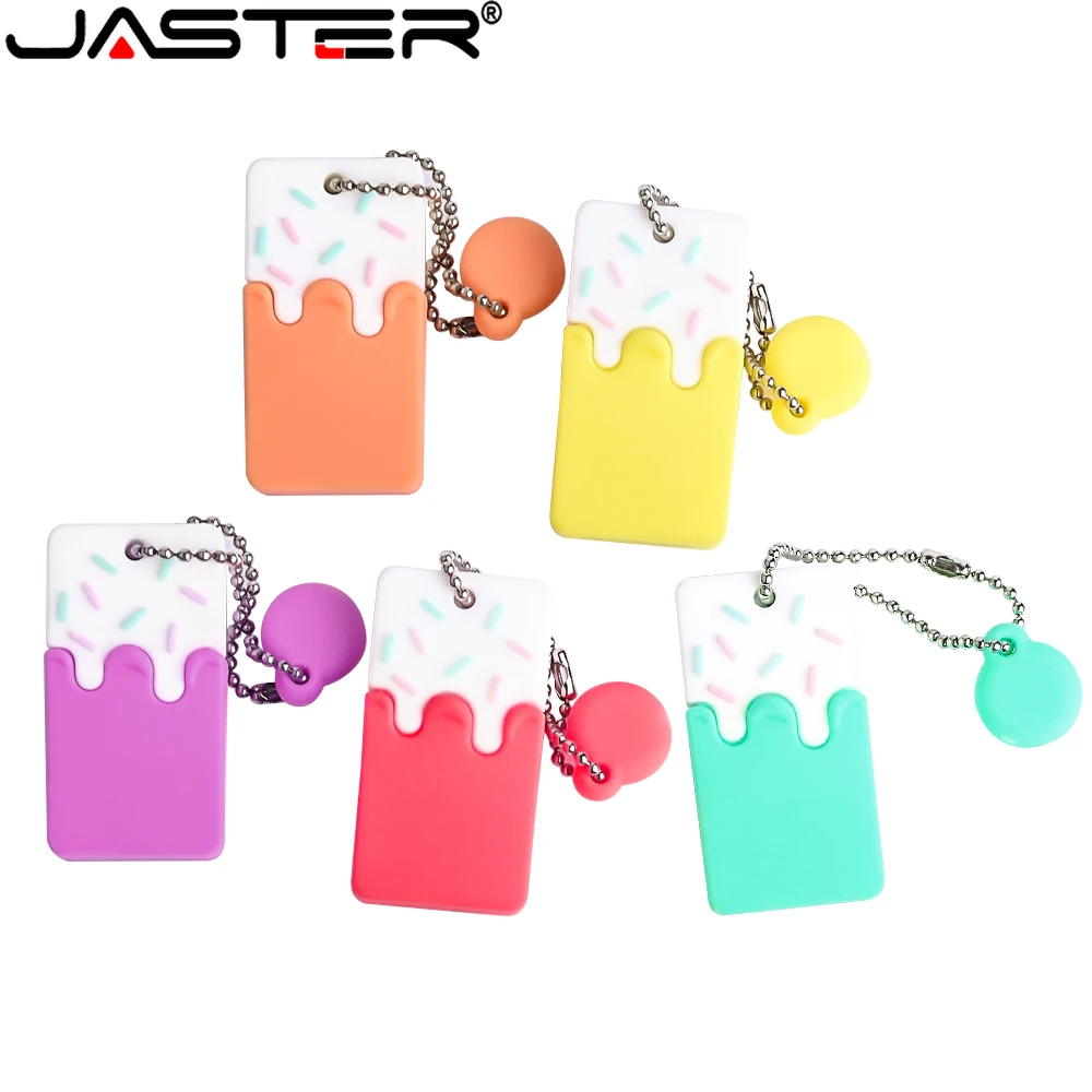 

JASTER Cute Cartoon USB 2.0 Flash Drives 64GB Modelo pastelaria Colorful Pen Drive 32GB 16GB Business gift Memory stick U disk