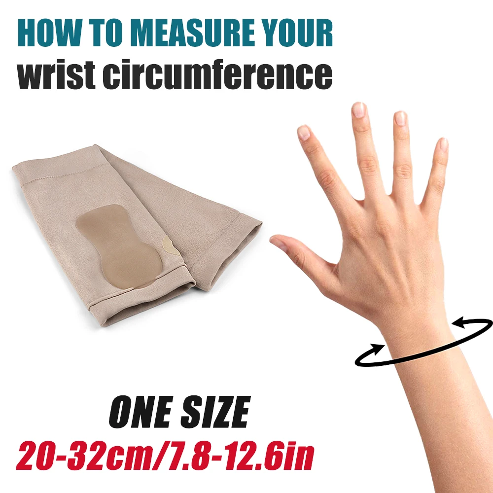 PCS Wrist Compression Sleeve with Gel Pad, Breathable Fingerless Support Gloves for Carpal Tunnel, Workout Typing for Men Women