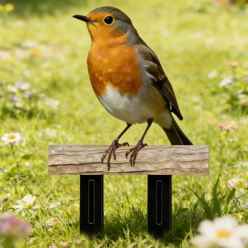 2D DUCK Flat Acrylic Garden Pile Waterproof, Decorative, Garden Floor Plug Hummingbird Garden Stake Metal Bird Ornament