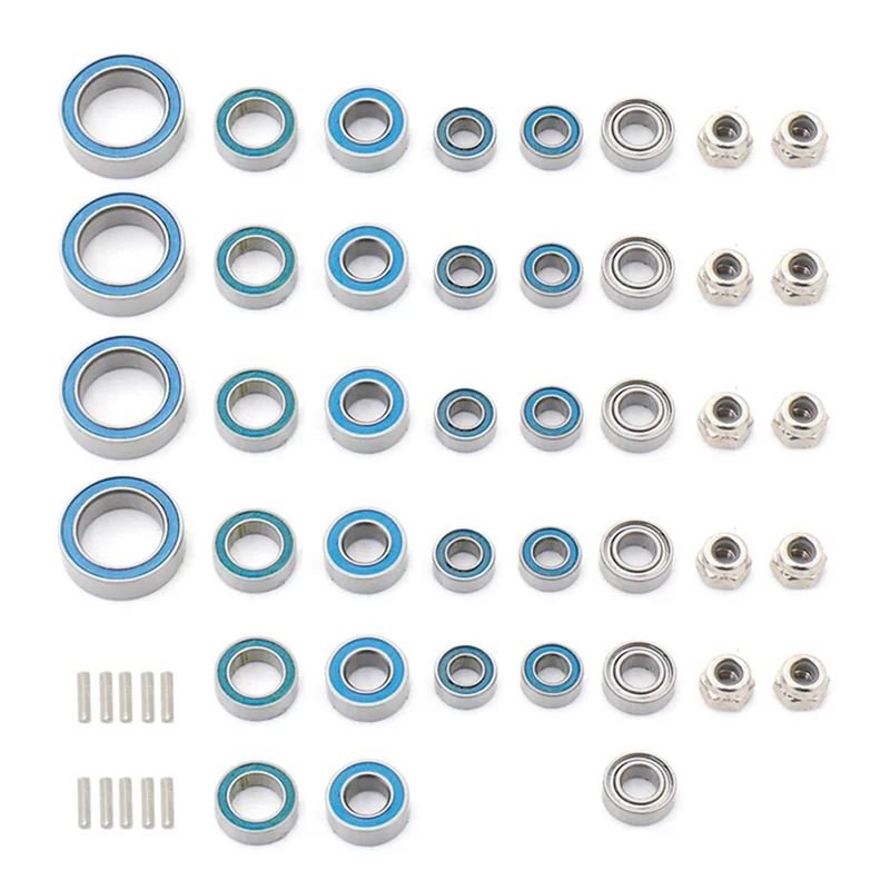 52Pcs Steel Sealed Bearing Kit 1/18 for Trx-4M Defendes Traxxas Martyra Full Set of Bearing Upgrade Accessories