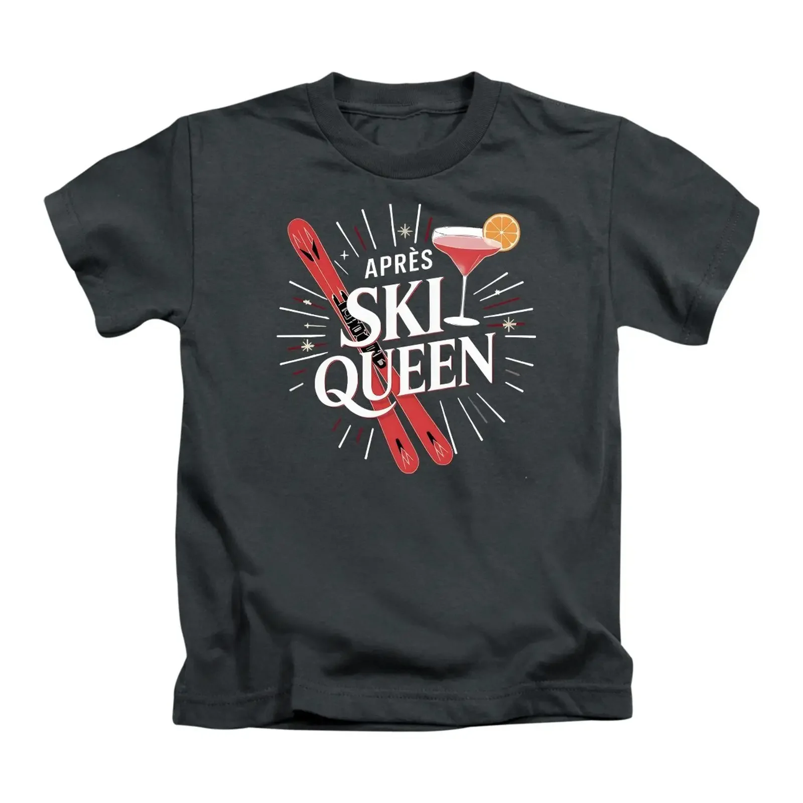 Apres Ski Queen Erwachsene T Shirt süß Fun inspiriert Top vintage Washed Stylish homme Top For Everyday Wear Slightly graphic