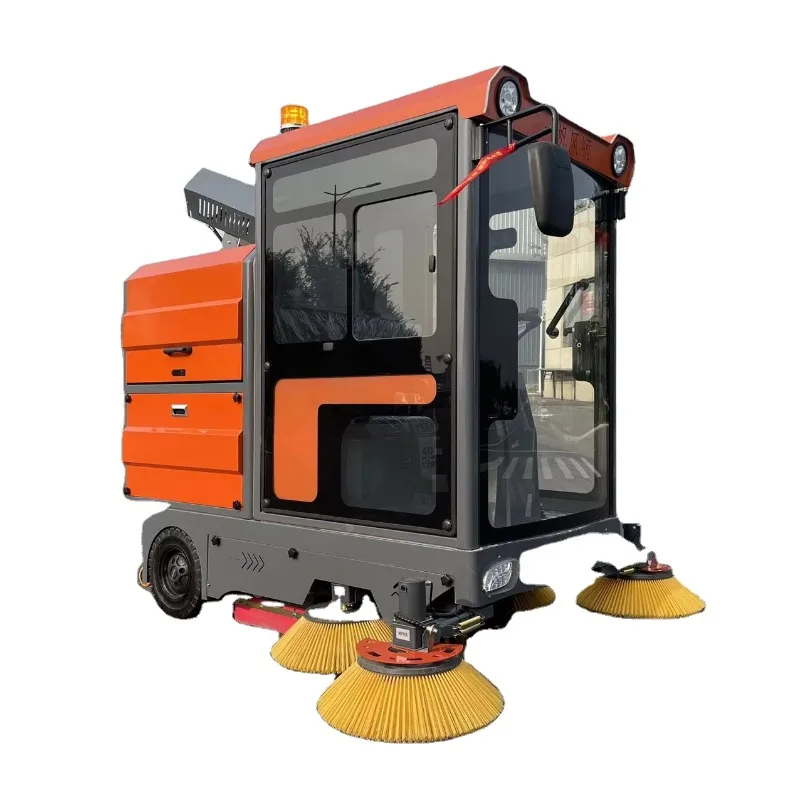 All In One Lithium Electric Floor Sweeper Sweeping Washing Dust Control For Warehouse And Parking Lot Ground
