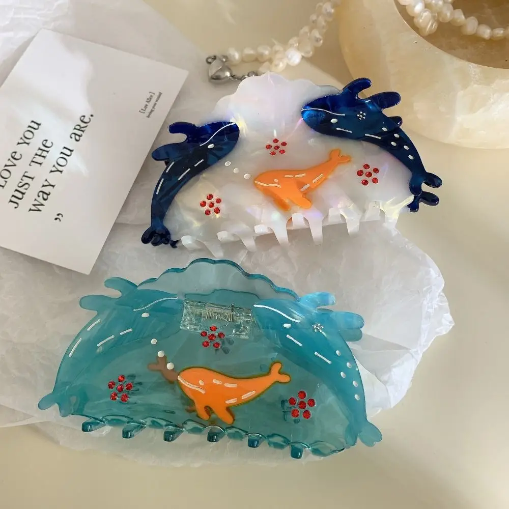 

Милая заколка для волос Ocean Fish Заколка для волос Заколка в виде акулы Синий Кит Коготь для волос Геометрический головной убор Заколка в виде акулы для девочек