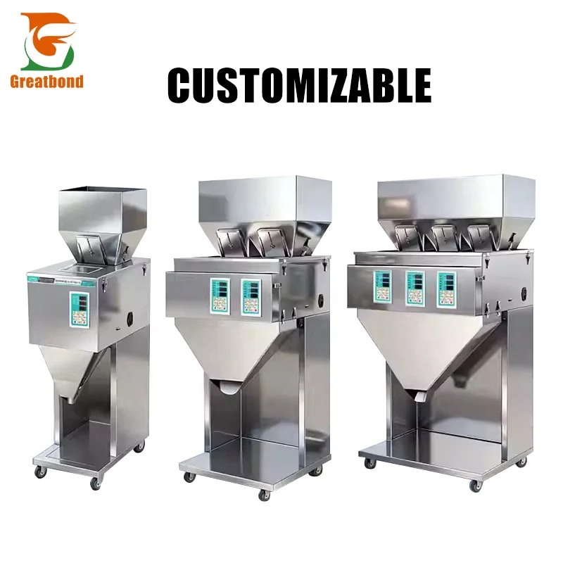 Customizable Grains Powder Nuts Coffee Candy Surge Tea Granule Coffee Bean Multi-head Weighing Packing Packaging Filling Machine