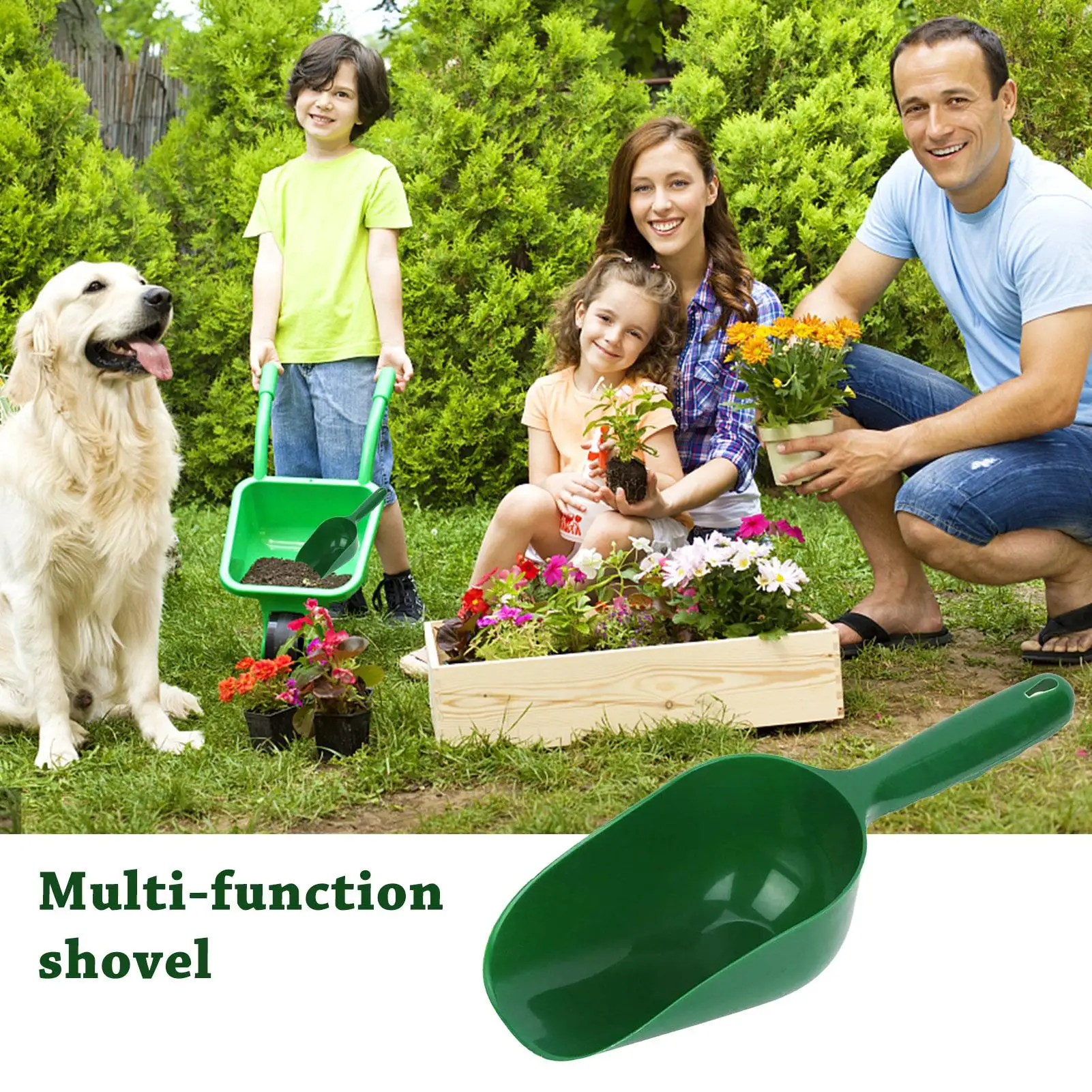 Small Shovel Multi-function Scoop Spoons Soil Shovel Universal Ergonomic Long Handle Garden Trowel for Gardening Beach Kids view 5