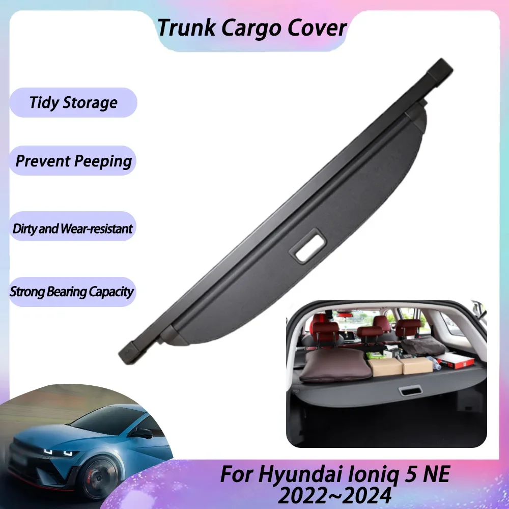 Rear Trunk Cargo Cover For Hyundai Ioniq 5 NE 2022 2023 2024 Car Partition Board Shielding Shade Curtains Interior Accessories