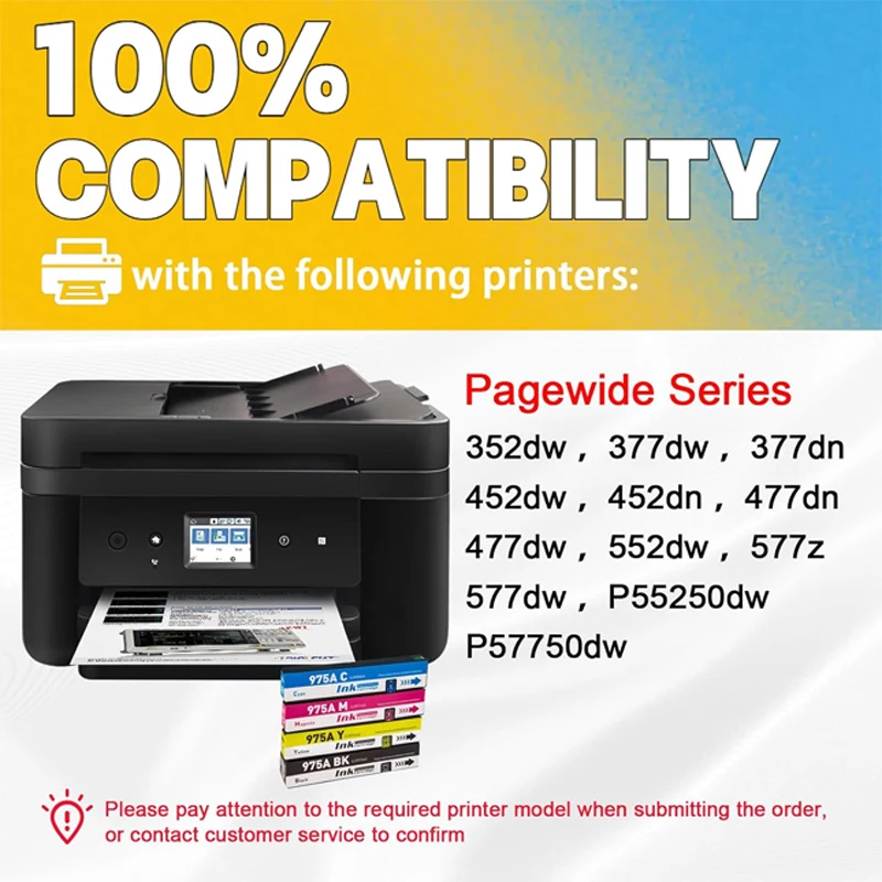 For HP 976Y 975XL 975A Remanufactured Ink Cartridge For HP PageWide 352dw 377dw/dn 452dn 477dn 477dw 552dw 577z Printer Ink Tank