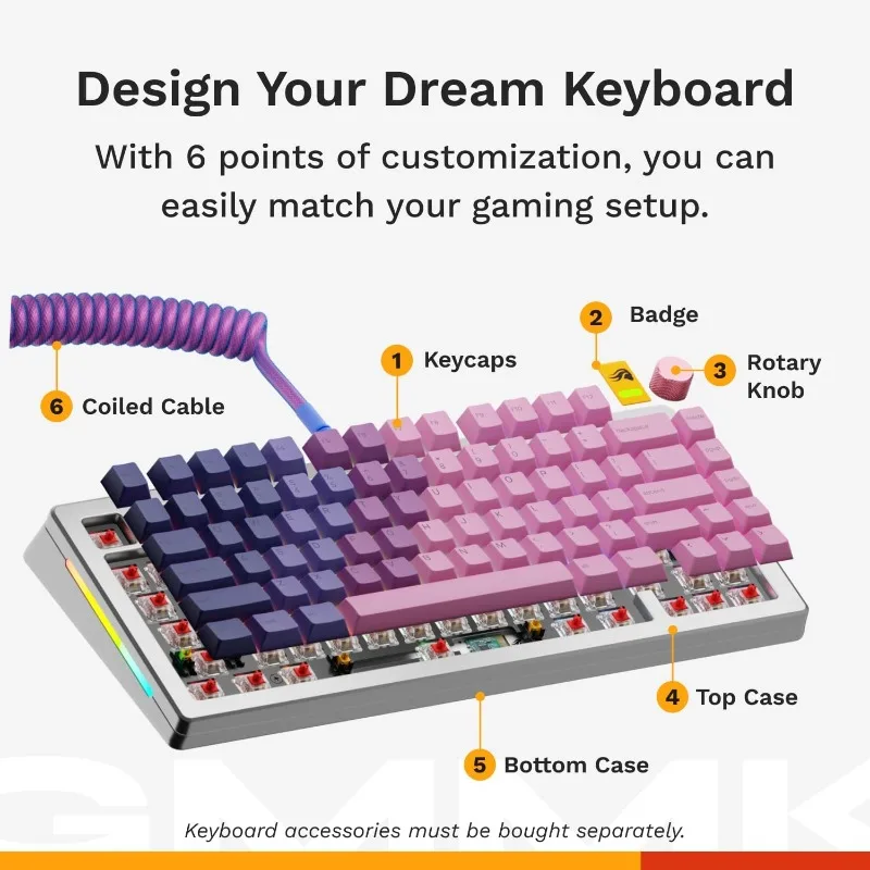 GMMK 3 PRO Barebones Custom Keyboard Kit w/Knob, Custom Modular Aluminum Body & Gasket System