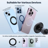 TOPK for Magsafe Car Phone Holder,Powerful Magnetism Premium Quality Single-Hand Operation Metal Hook Magnetic Car Phone Mount 3