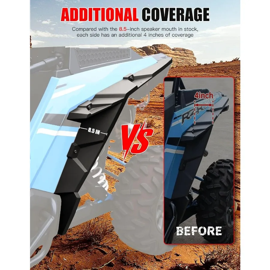 XXL Fender Flares for Polaris RZR XP/XP4 1000 2014-2023