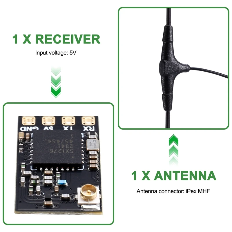 Smart-ELRS 915Mhz Receiver FPV Expresslrs Receiver With Antenna For RC FPV Long Range Racing Drone Quadcopter