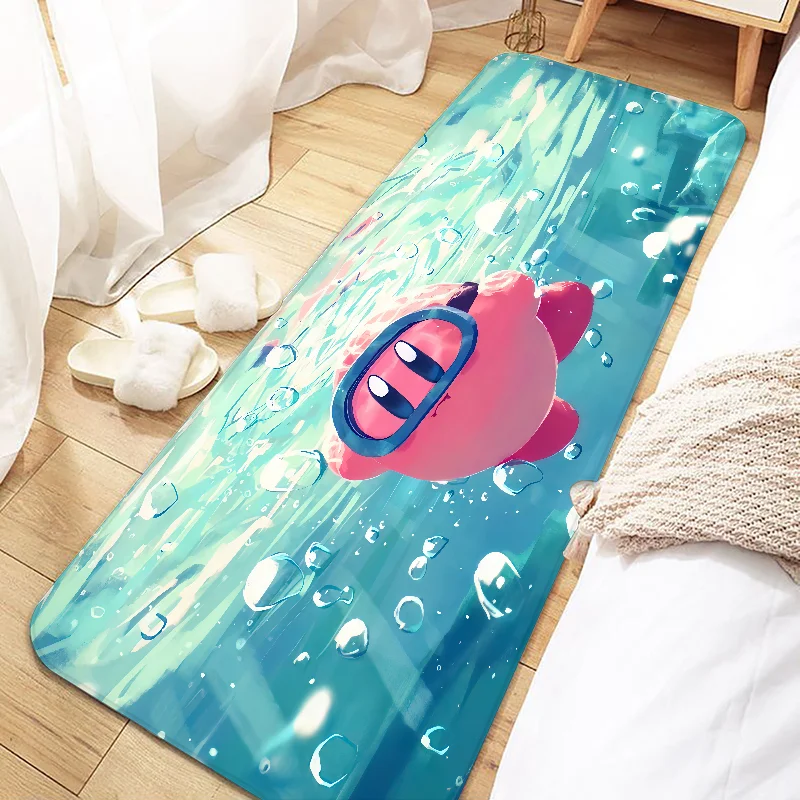 

Game Pink Star K-Kirbys Door Mat Entrance Non-slip Doormat Washable Kitchen Carpet Living Room Hallway Rugs Bathroom Bath
