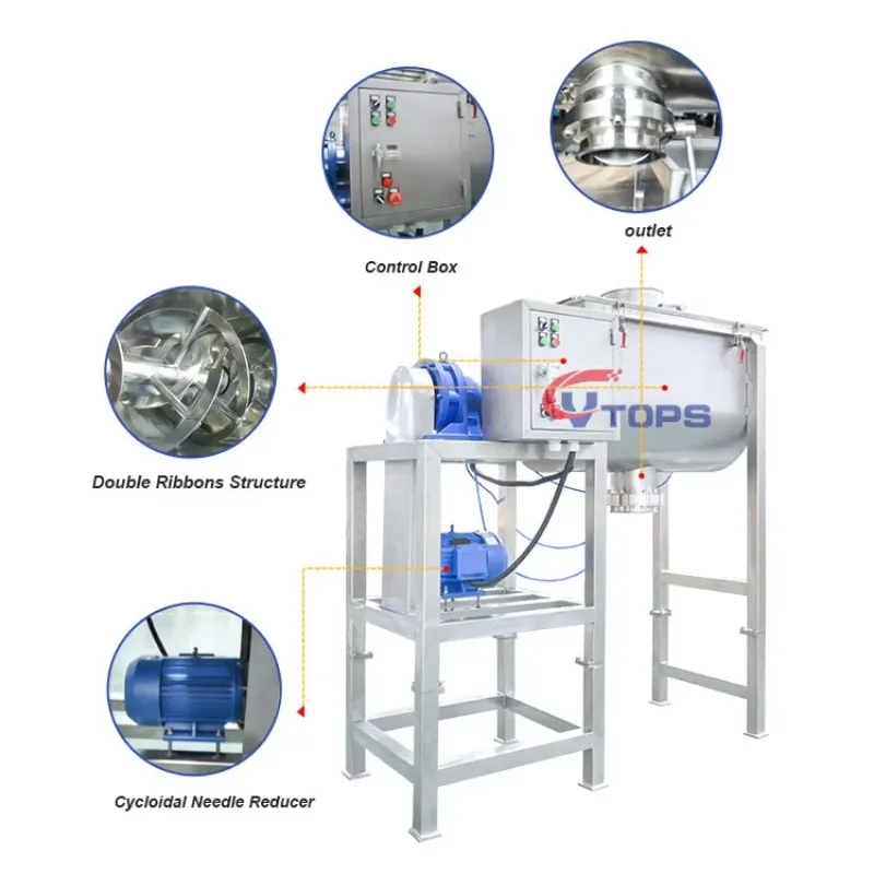 200kg 300kg 400kg Industrial Powder Mixer Machine Wheat Flour Washing Powder Mixer Ribbon Blender