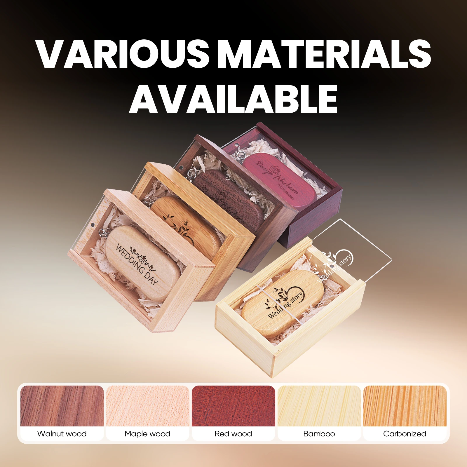 محرك فلاش USB 2.0 خشبي جديد 128 جيجابايت ذاكرة عصا شعار مجاني شخصي مخصص بندريف 4 جيجابايت 8 جيجابايت 16 جيجابايت 32 جيجابايت 64 جيجابايت هدية الزفاف