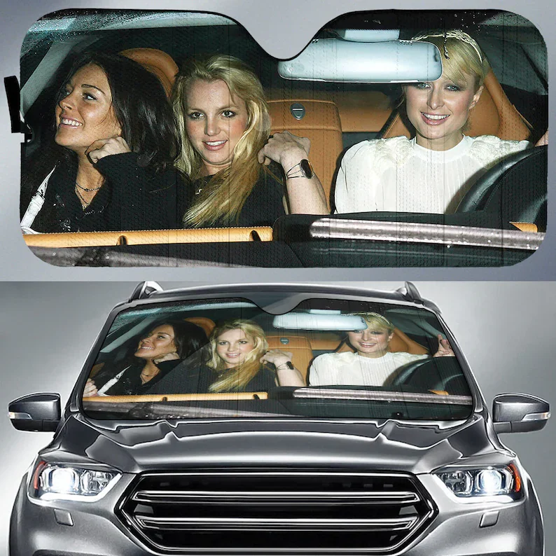 Paris Britney Lindsay Heat Car Sun Shade auto Accessories Iconic 2000s, Car Auto Sun Shade, Car Sun Shade, Car Windshield, Car A