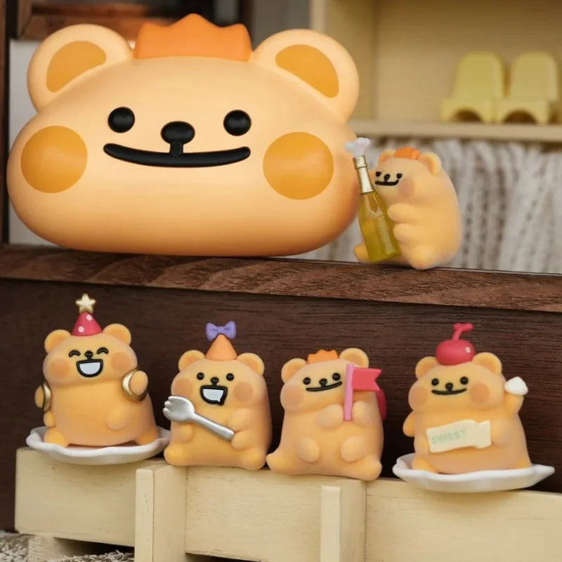 

Funism Bear Bug Dessert Party Blind Box Anime Characters Surrounding Models Home Decoration Ornaments Friends Birthday Gift Toys
