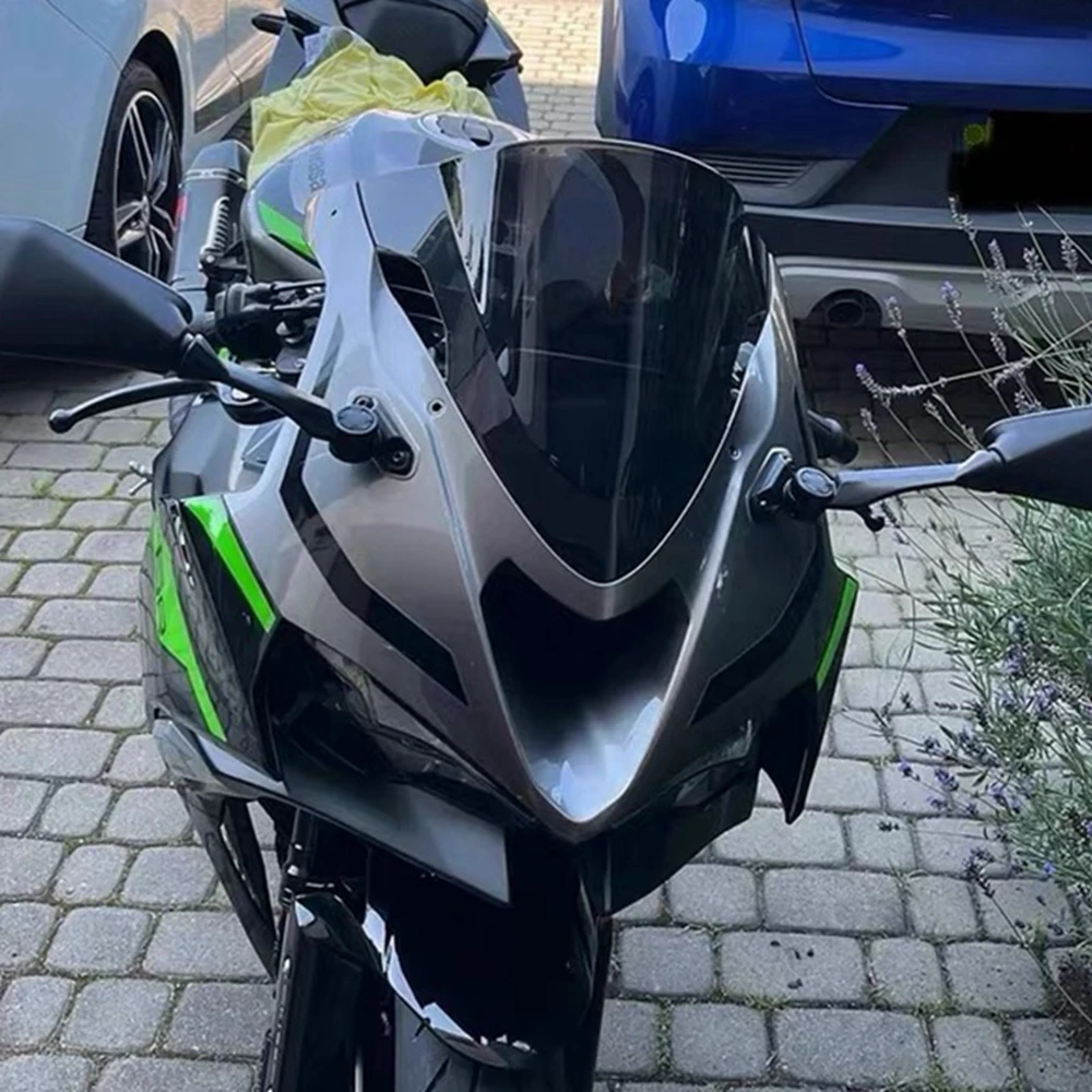 Motorcycle Double Bubble Windscreen Wind Deflector Shield Protector For Kawasaki Ninja ZX-6R ZX6R 2024-2026 Fairing Accessories