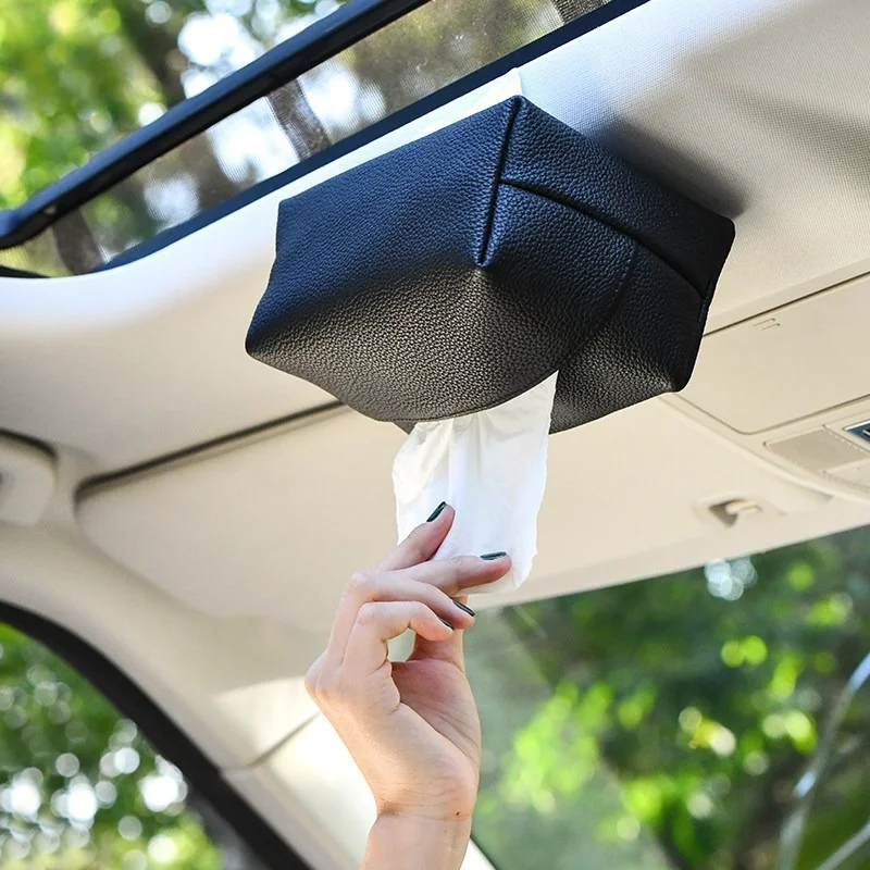 Car tissue box Magnetic suction car roof pumping paper box Automatic ceiling car sunroof tissue box