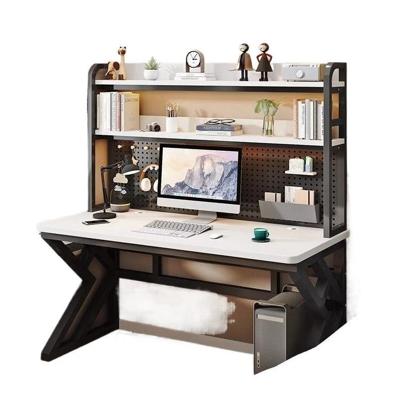 

Desktop computer desk Home desk Bookshelf Integrated combination Small apartment hole board Learning table Bedroom desk