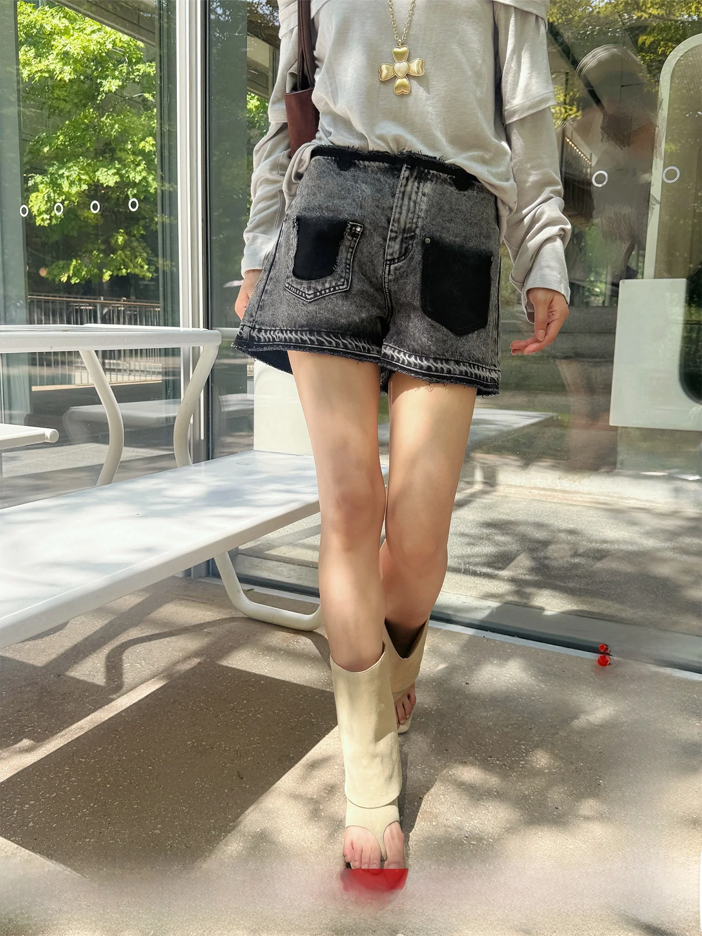 

Повседневные брендовые джинсовые джинсы 7ANNAMOOER с потертым краем и высокой талией, прямые женские джинсы на молнии, летние модные женские джинсы