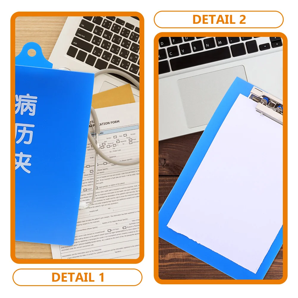 Medical Record Board Clip A5 Infusion Card Single Writing Clipboard Nurse Pads Non-slip Paper Recording Records Folder Hospital