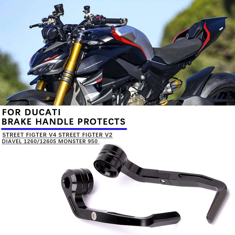 Universal motocicleta cnc acessórios de alumínio guiador alavanca guardas protetor handguard para ducati street fighter v4 monster 950