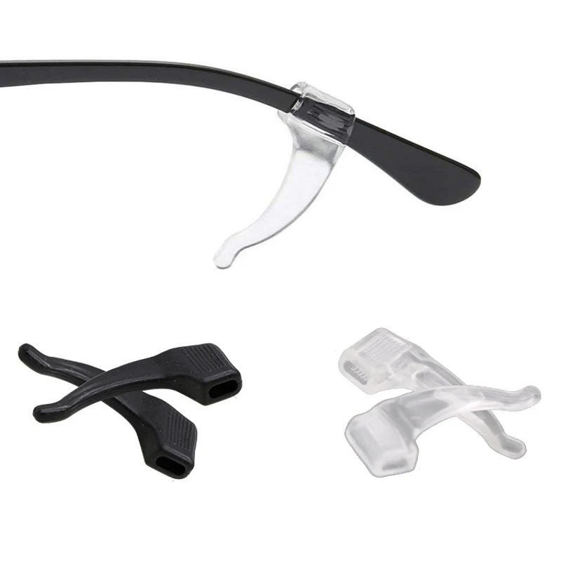 Poignée d'oreille en silicone anti-aldes pour lunettes, crochet d'oreille de jambe de lunettes, bouchon de fixation rapide, accessoires de fixation, pointe de temple, porte-lunettes, 20 pièces