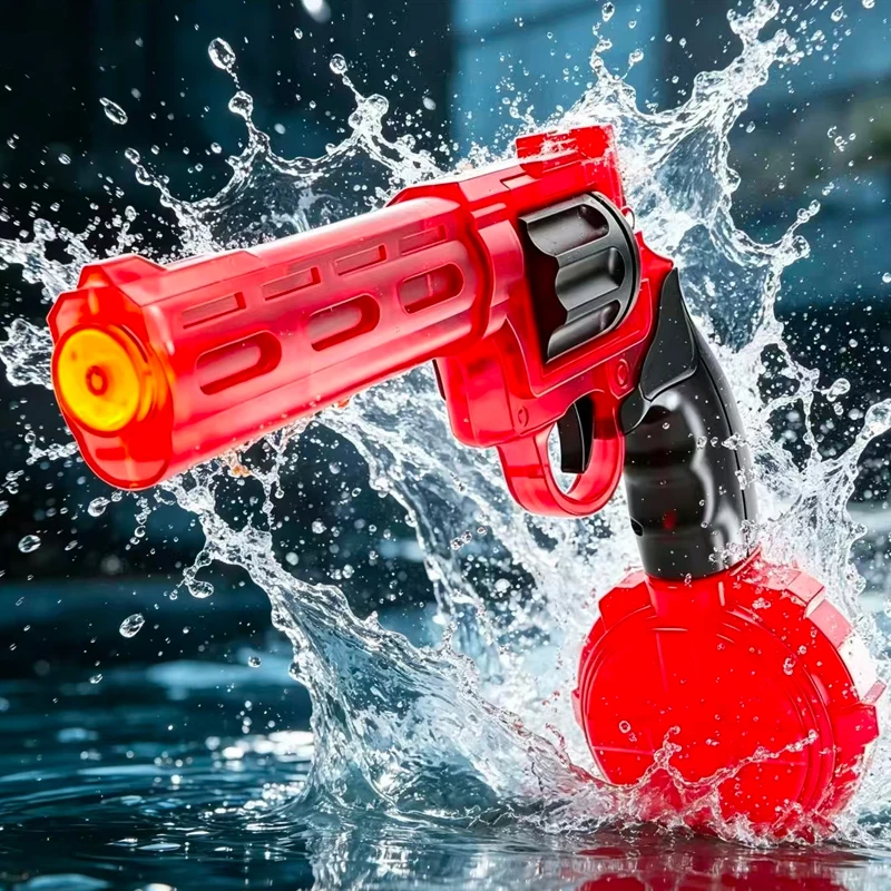 New Revolver Electric Automatic Water Gun Recoil High-pressure Summer Beach Outdoor Fight Games Children Water Spray Gun Toys