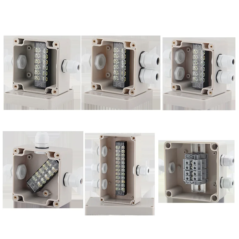 Outdoor Plastic Distribution Enclosure Case Waterproof Terminal TB series Junction Box Home Monitor Electric Cable Branch Box