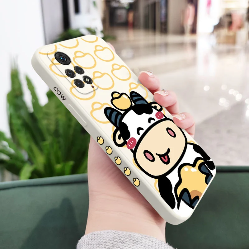 Gold Milk Cow Phone Case For Xiaomi Redmi Note 13 12 11 11S 11T 10 10A 10T 10S 9T 9 8 7 Pro Plus 10C 9A 9C 9T 4G 5G Cover