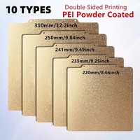 Pei Sheet 235x235 K1C Build Plate 220x220 Double Sided Spring Steel Sheet Pei Textured for Ender 3 Bambulab P1S CR20 Prusa mk4