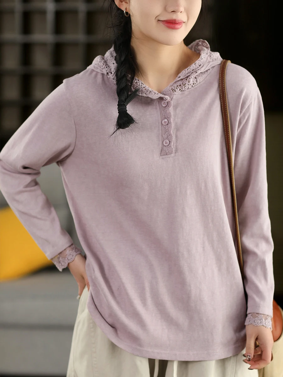 

Женская весенняя толстовка с цветочным узором в стиле ретро, однотонная, с снежинками, изо льна, свободного кроя, с длинными рукавами и круглым вырезом